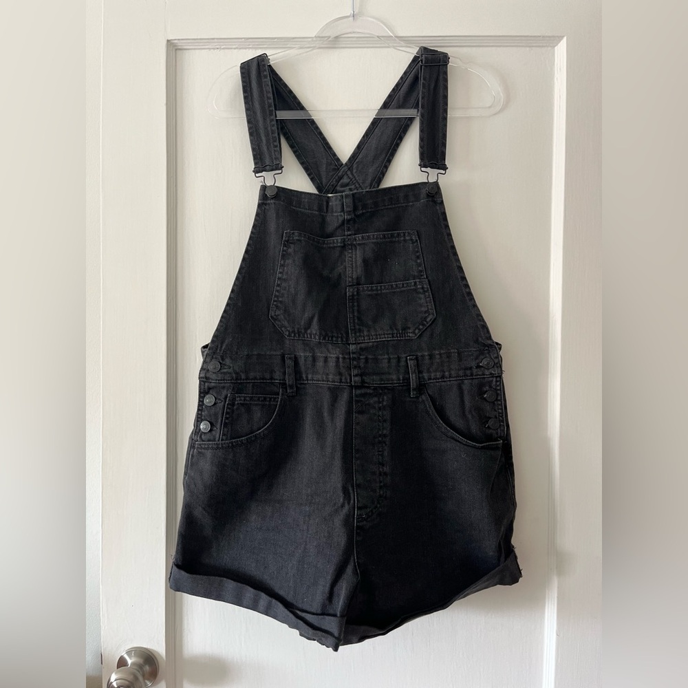 Black Denim Overalls